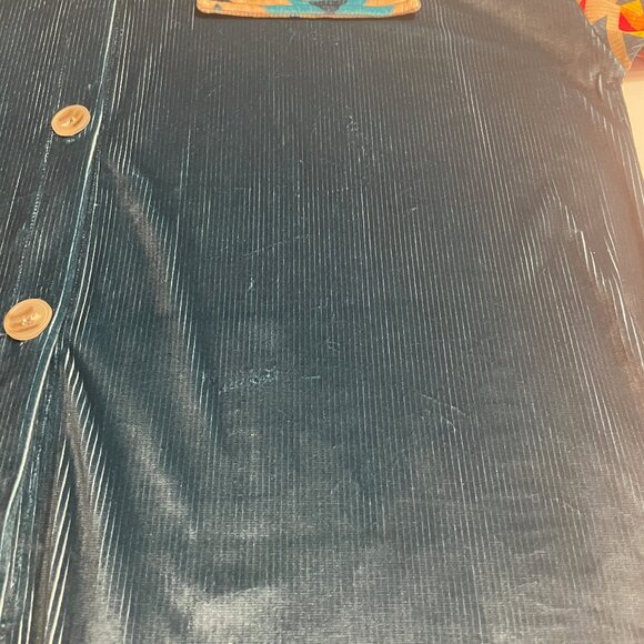 Rowdy Crowd Clothing Women Top 3X Button Up Southwest Aztec Cowboy Velour Velvet - Picture 14 of 16